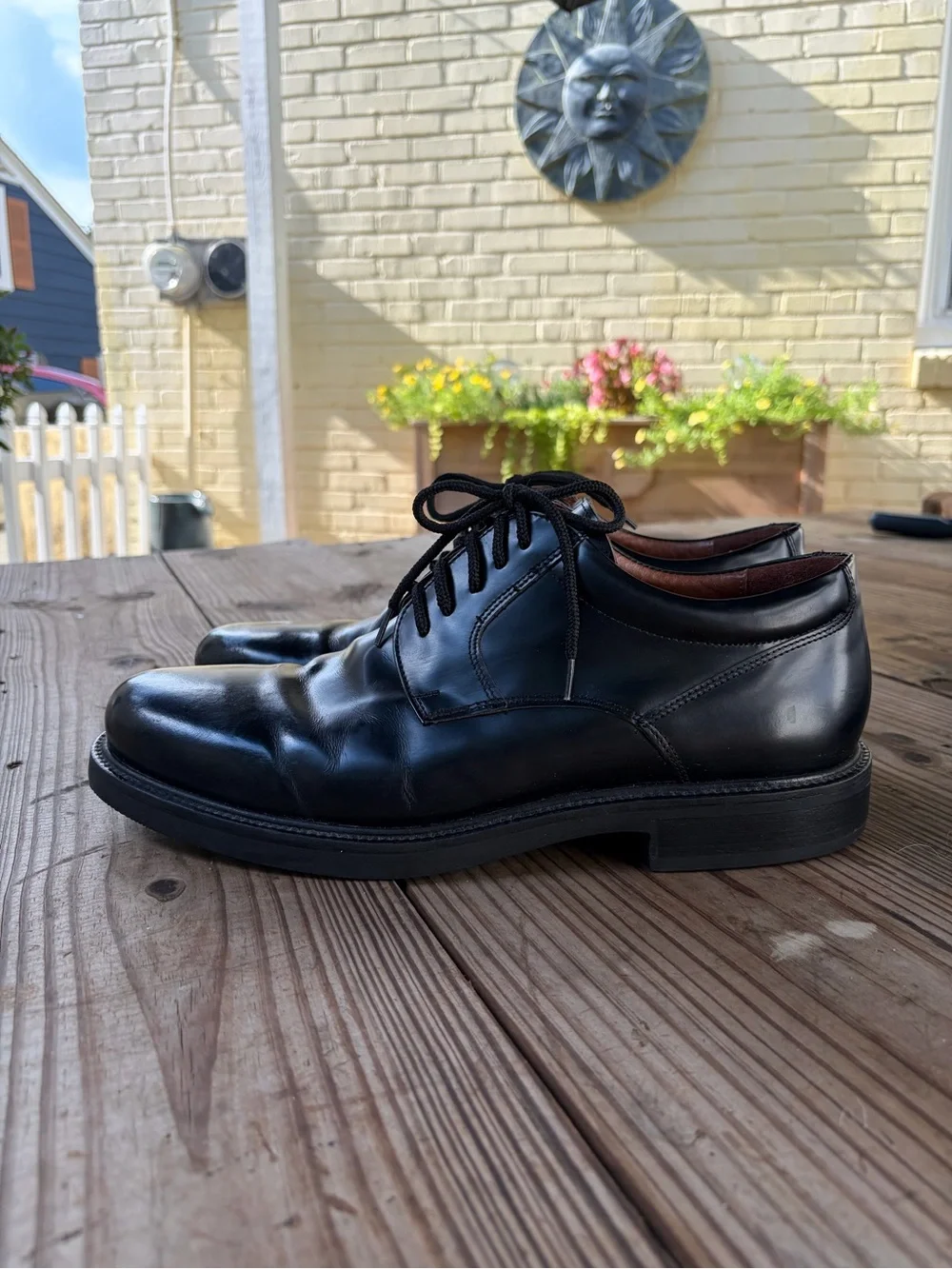 Johnston & Murphy Vintage Black Leather Derby Dress Shoes